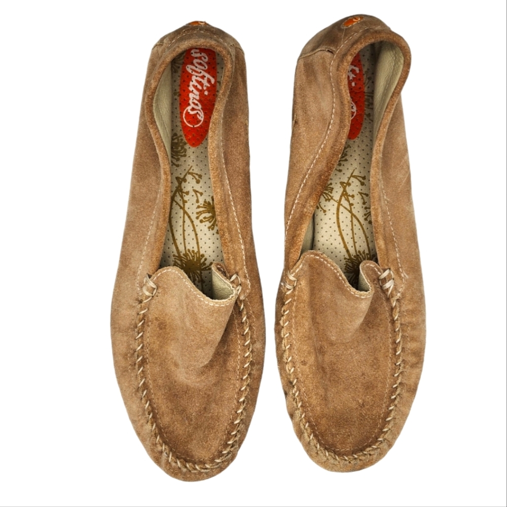 Softinos Size 9.5/40 Suede Moccasins Tan Color